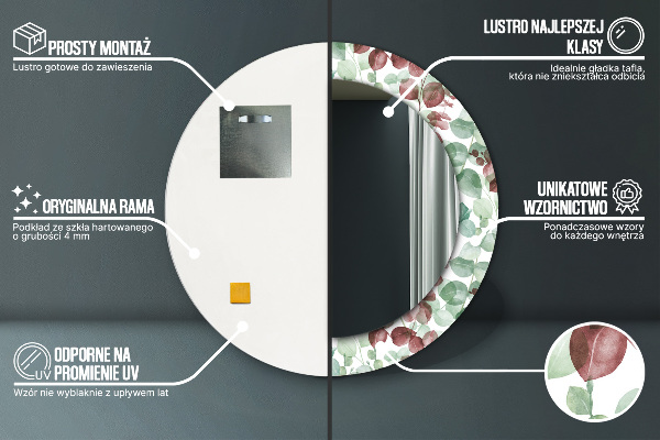 Round wall mirror decor Eucalyptus