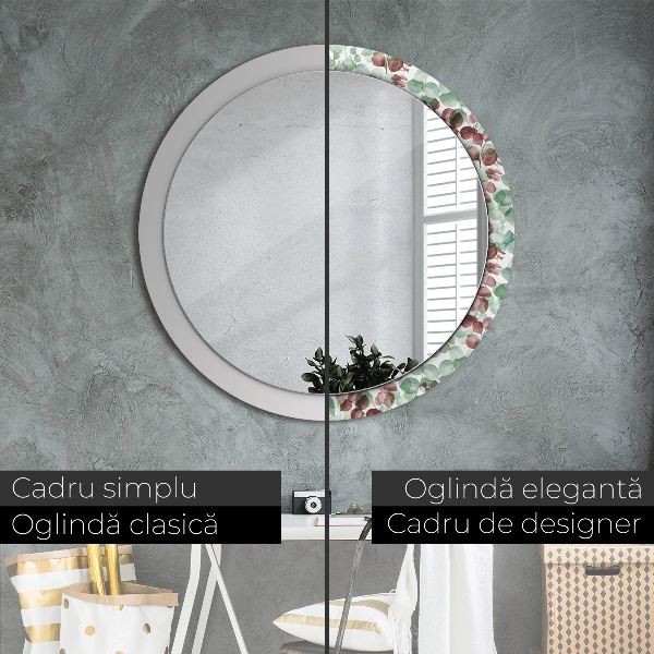 Round wall mirror decor Eucalyptus
