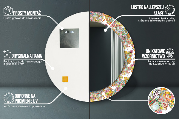 Round decorative mirror Dream about fairy tales