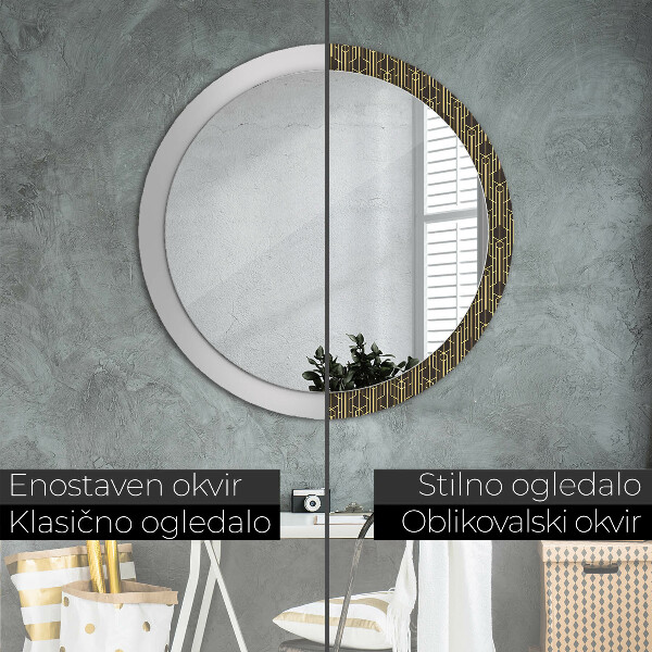 Round decorative mirror Abstract
