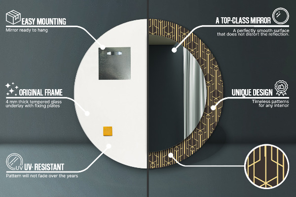 Round decorative mirror Abstract