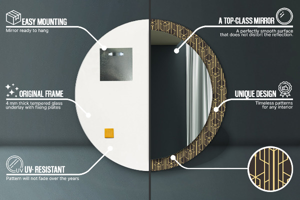 Round decorative mirror Abstract