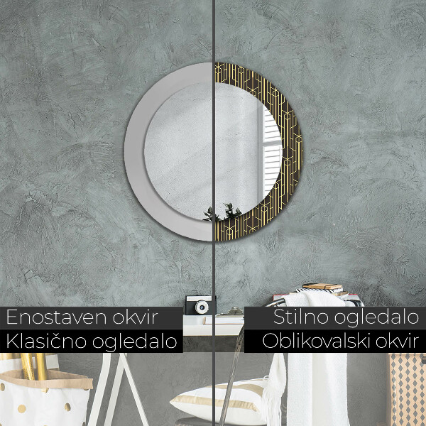 Round decorative mirror Abstract