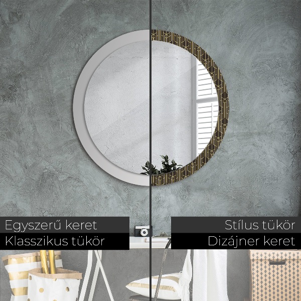Round decorative mirror Abstract