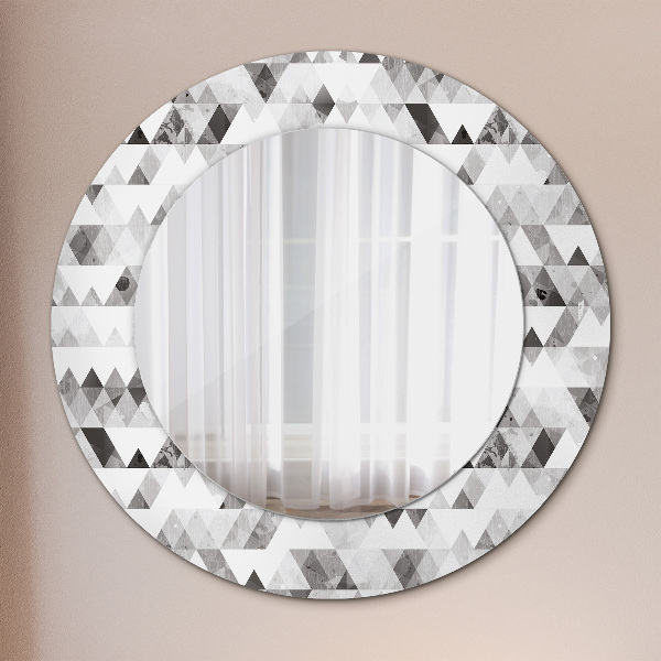 Round printed mirror Rainbow triangle