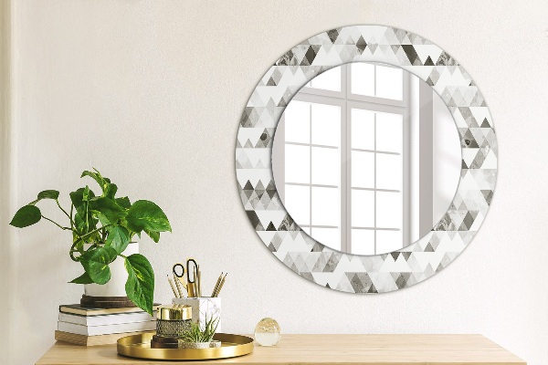 Round printed mirror Rainbow triangle