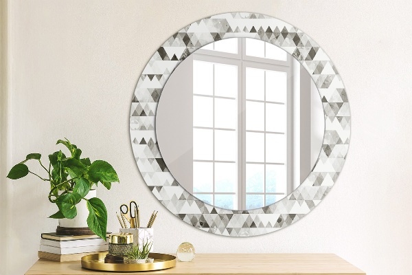 Round printed mirror Rainbow triangle