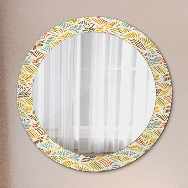 Round printed mirror Abstract
