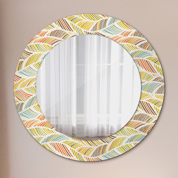 Round printed mirror Abstract