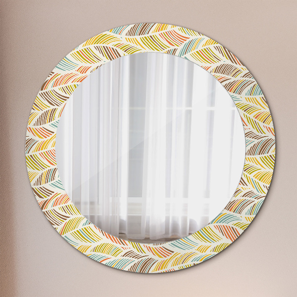 Round printed mirror Abstract