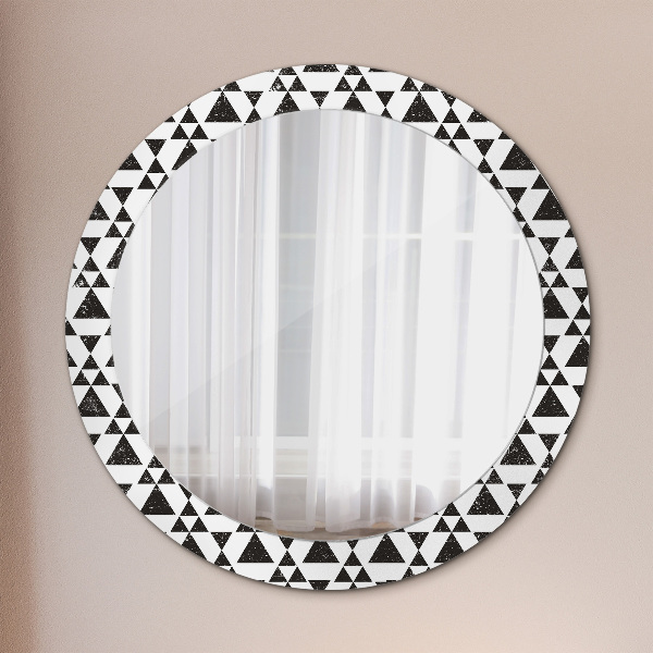 Round printed mirror Geometry triangles