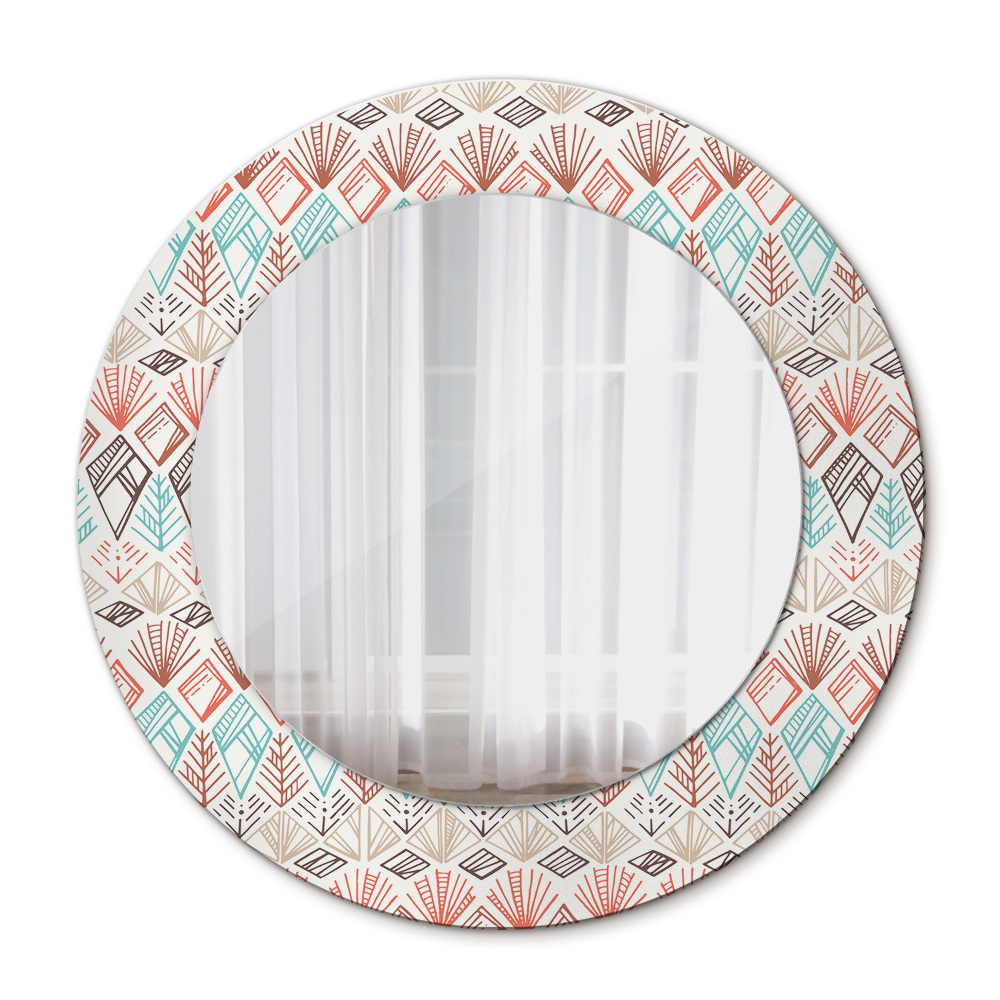 Round decorative mirror Ethnic pattern