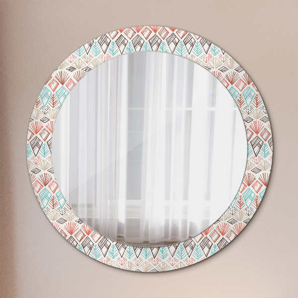 Round decorative mirror Ethnic pattern