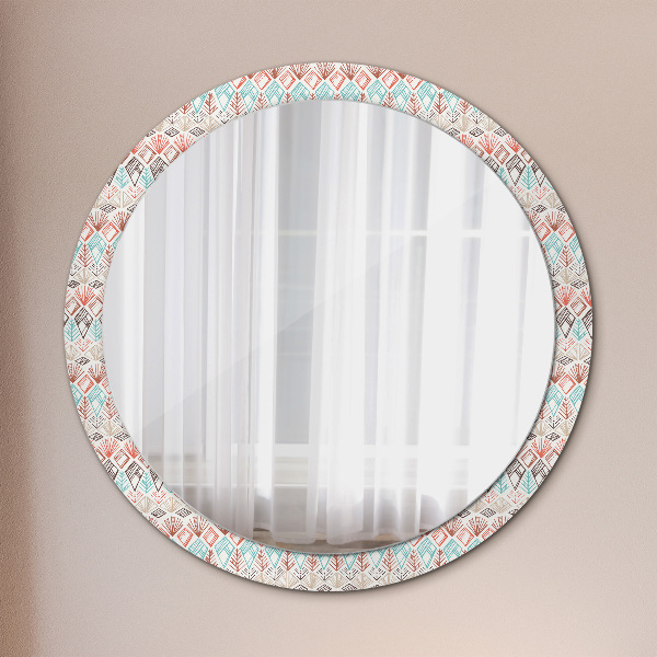 Round decorative mirror Ethnic pattern