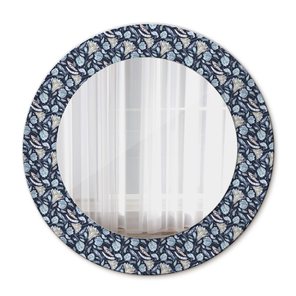 Round wall mirror decor Boho pattern