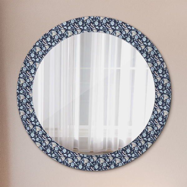 Round wall mirror decor Boho pattern