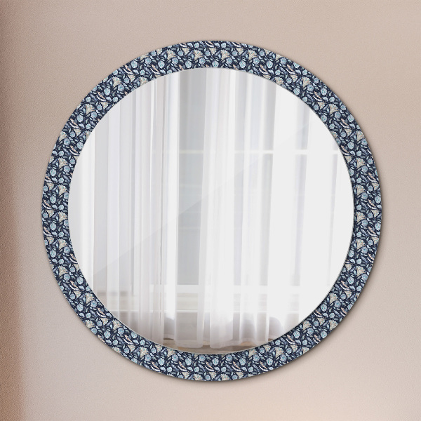 Round wall mirror decor Boho pattern