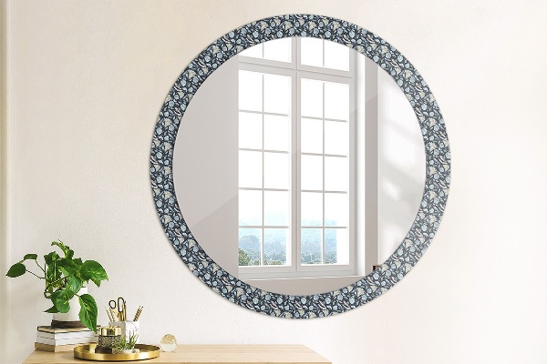 Round wall mirror decor Boho pattern