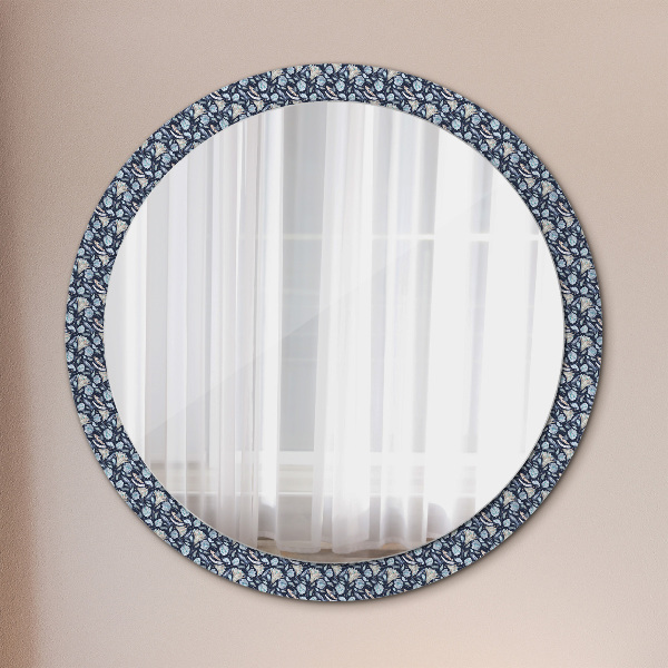Round wall mirror decor Boho pattern