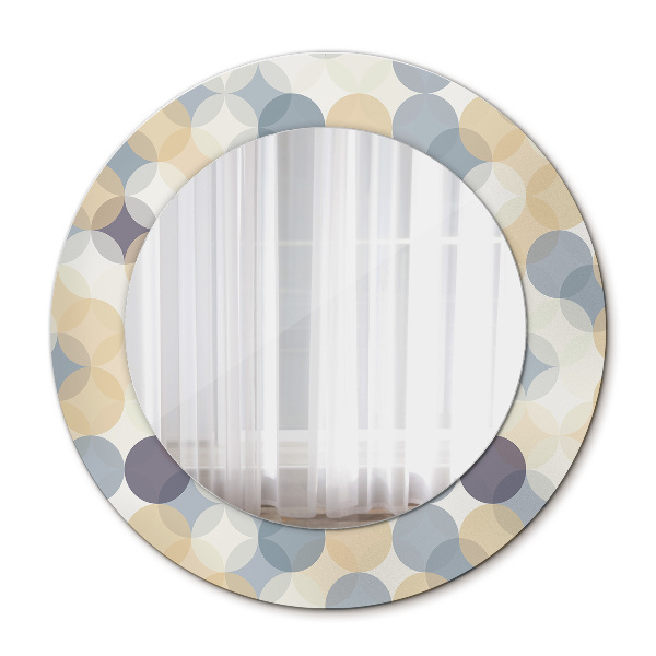 Round printed mirror Geometric wheels