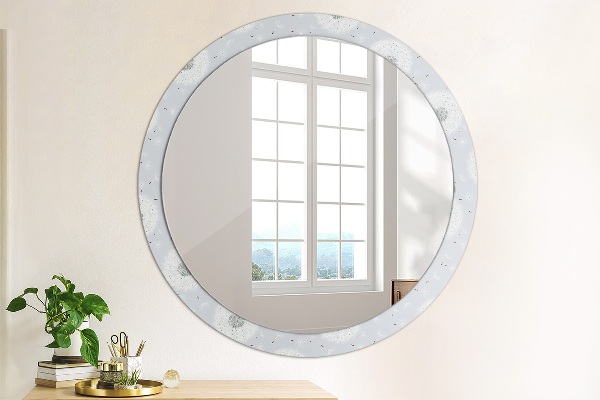 Round wall mirror decor Dandelions flowers