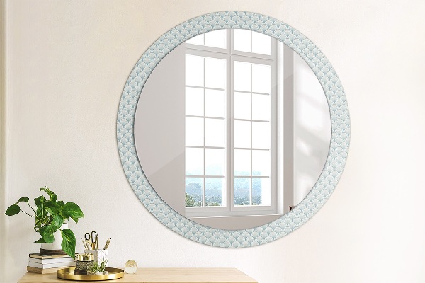 Round wall mirror decor Japanese retro