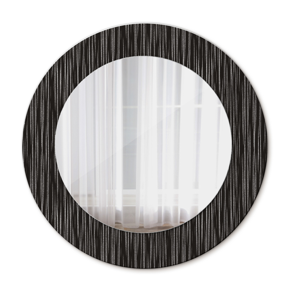 Round wall mirror decor Abstract metallic