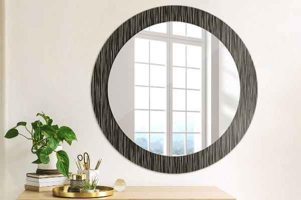 Round wall mirror decor Abstract metallic