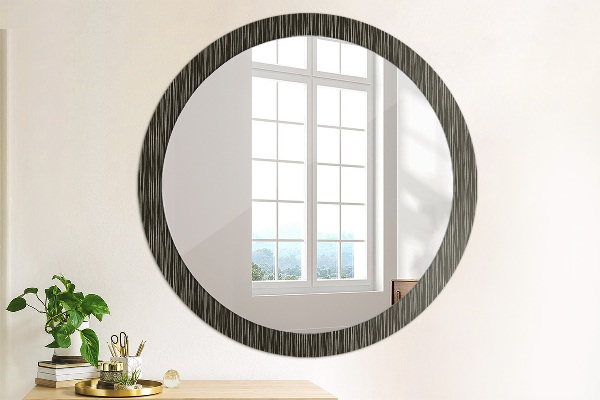 Round wall mirror decor Abstract metallic