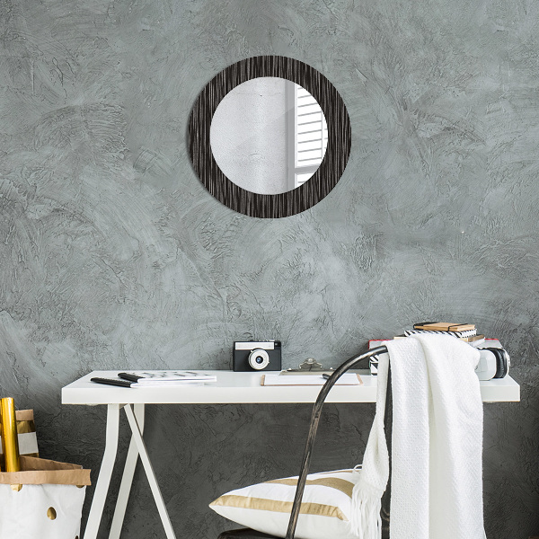 Round wall mirror decor Abstract metallic