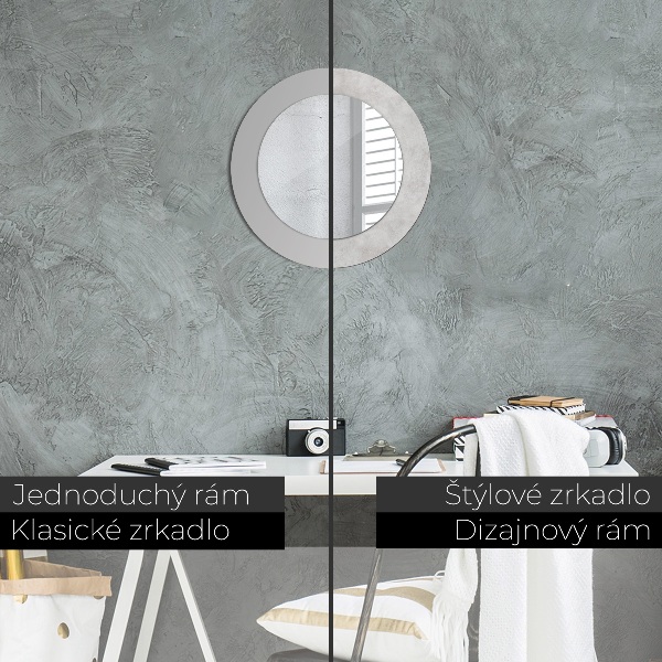 Round decorative mirror Concrete texture