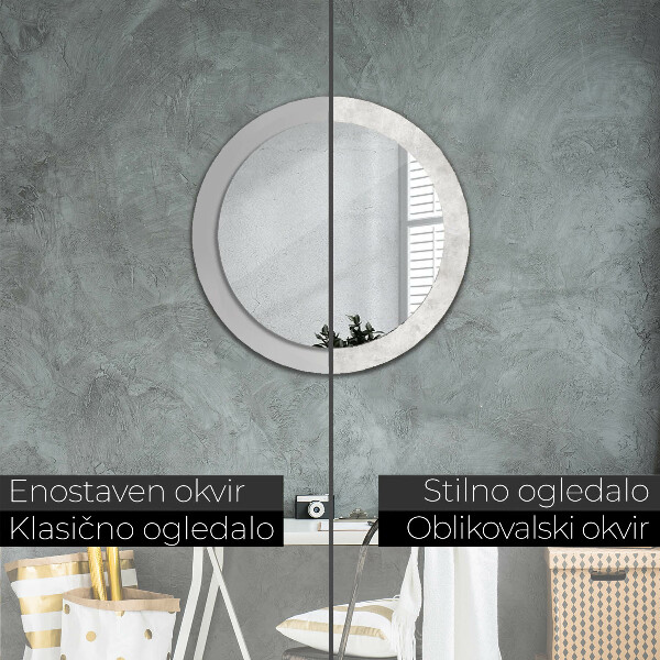 Round decorative mirror Concrete texture