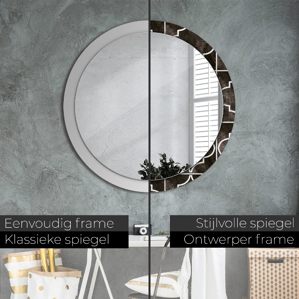 Round decorative mirror Antique tiles