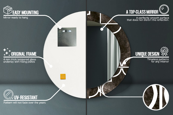 Round decorative mirror Antique tiles