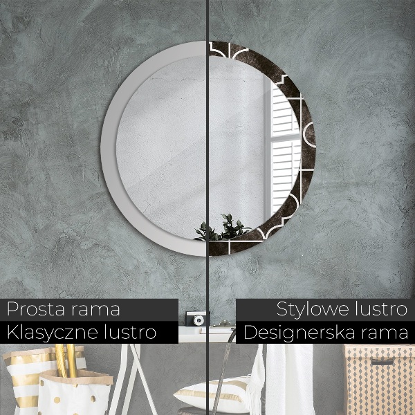 Round decorative mirror Antique tiles
