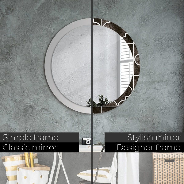Round decorative mirror Antique tiles