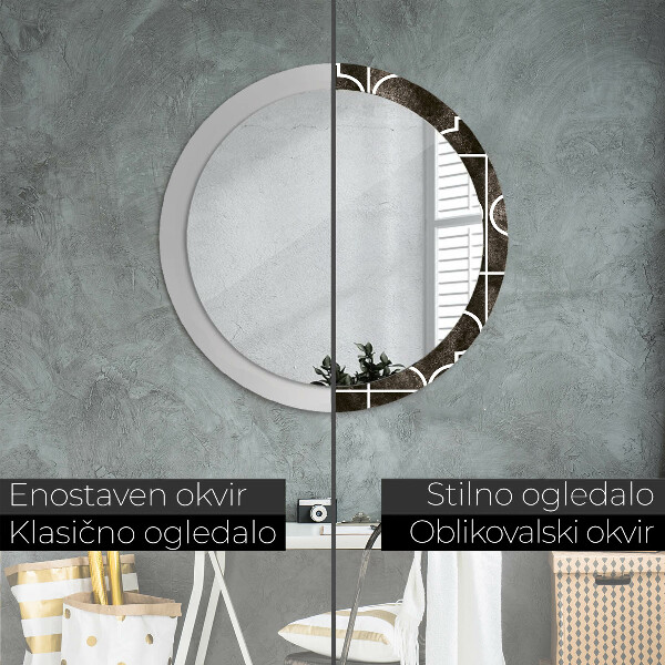 Round decorative mirror Antique tiles