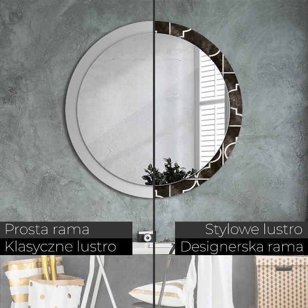 Round decorative mirror Antique tiles