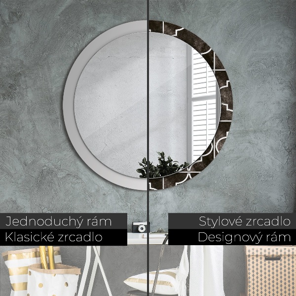 Round decorative mirror Antique tiles
