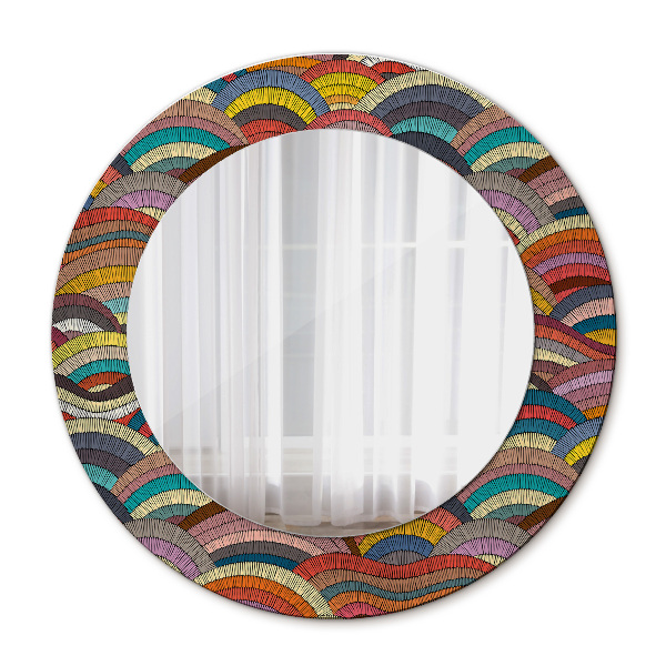 Round printed mirror Bohemical ornament