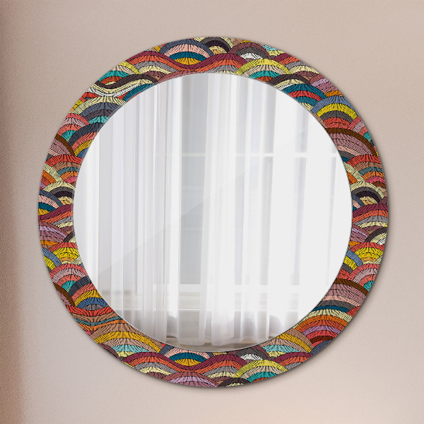 Round printed mirror Bohemical ornament