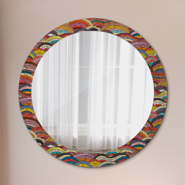 Round printed mirror Bohemical ornament