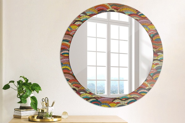 Round printed mirror Bohemical ornament