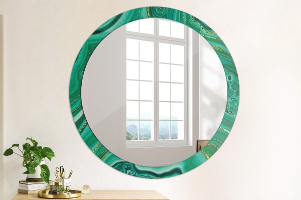 Round wall mirror decor Agat jaspis marble