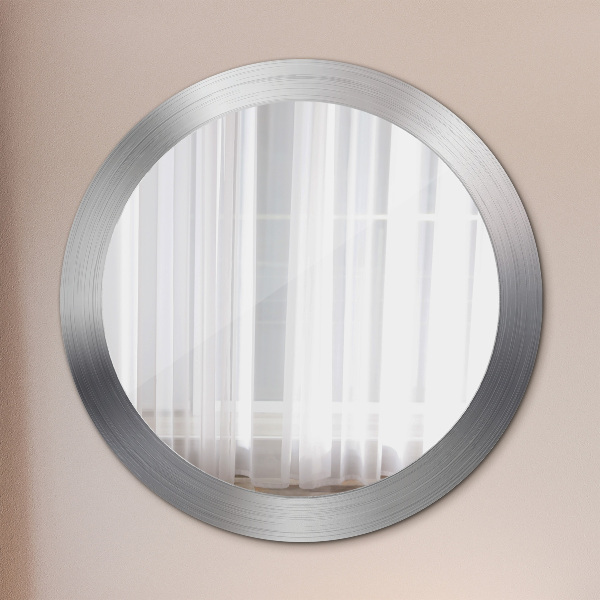 Round wall mirror decor Shiny steel