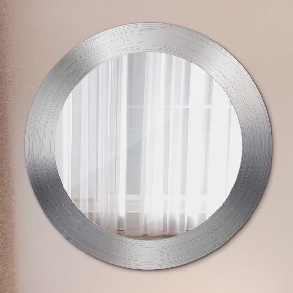 Round wall mirror decor Shiny steel