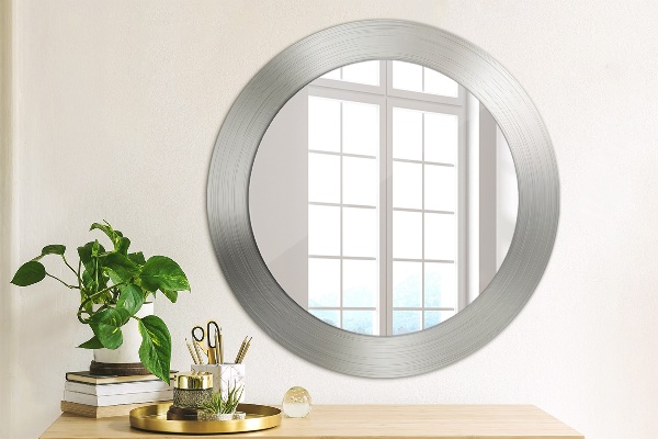 Round wall mirror decor Shiny steel
