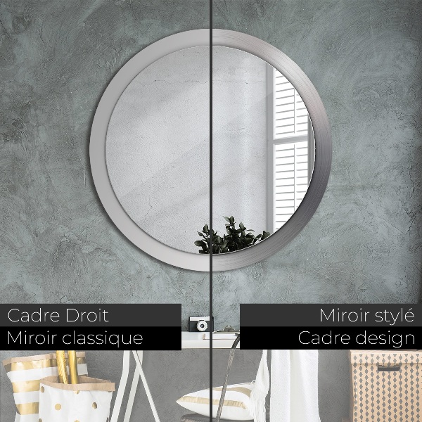 Round wall mirror decor Shiny steel