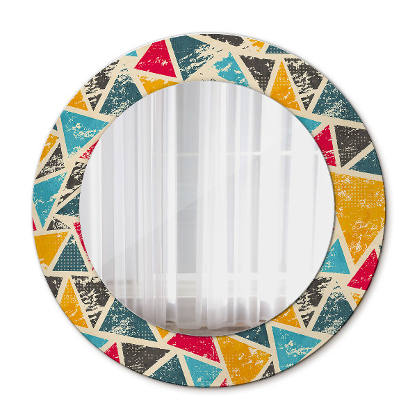 Round wall mirror decor Retro composition