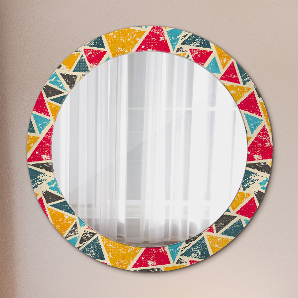 Round wall mirror decor Retro composition